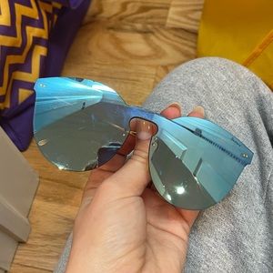 Blue Illesteva Reflective Glasses